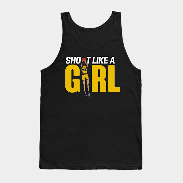 Caitlin Clark, Shoot Like a Girl, C. Clark 22 Tank Top by Hoahip